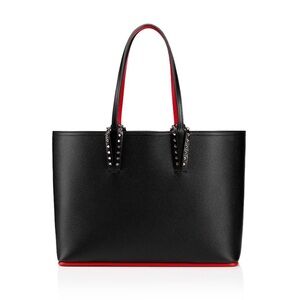 Christian Louboutin Cabata Small Black and Red Studded Tote Bag